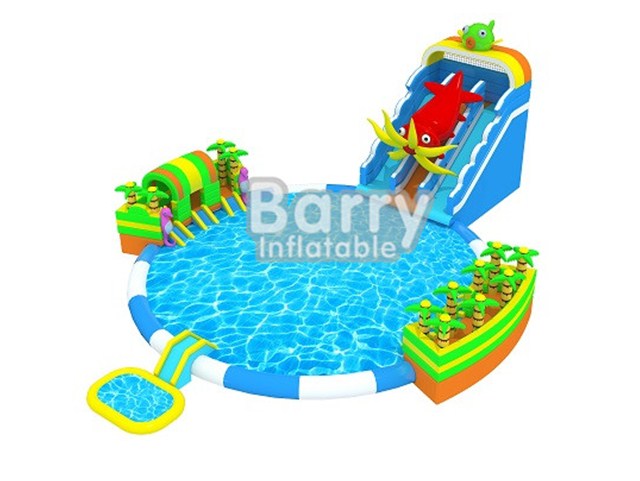 China Manufacture Inflatable Park , Mini Water Park For Kids BY-AWP-073